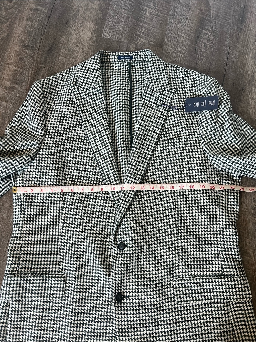 Stafford Classic Green Houndstooth Sport Coat-Size 46L - Picture 11 of 12